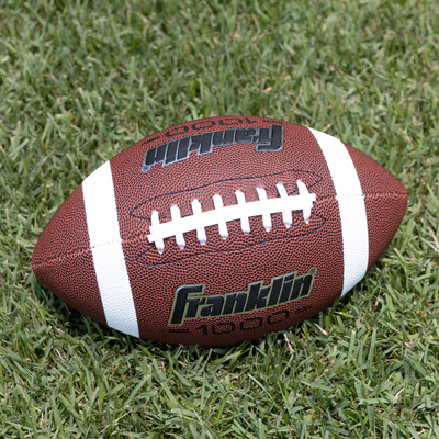 FRANKLIN<sup>&reg;</sup> Football-Perfect for backyard fun or tailgating at the game, this football is made of Grip Rite tacky touch, deep pebble simulated leather and double tuck laces for superior control. This precision stitched football measures 11" x 6" and is ideal for all conditions of play.